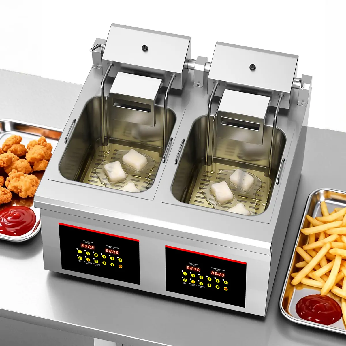 EF023 C EF024 C commercial fryer factory solid oil melting heating function