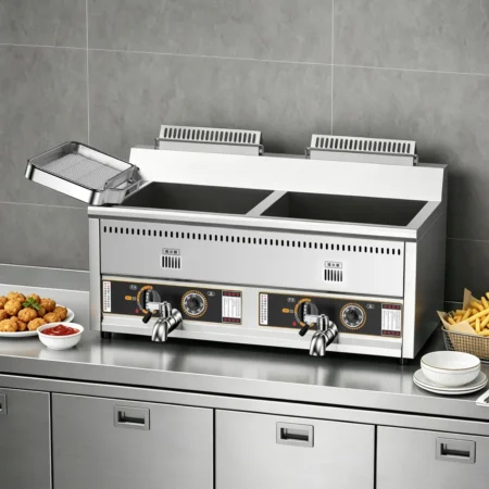 HW-RQ-WG001-D/E gas fryer for fried chicken and fries