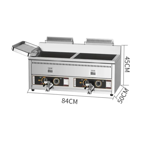 HW-RQ-WG001-E countertop gas fryer with two 22.5L tanks