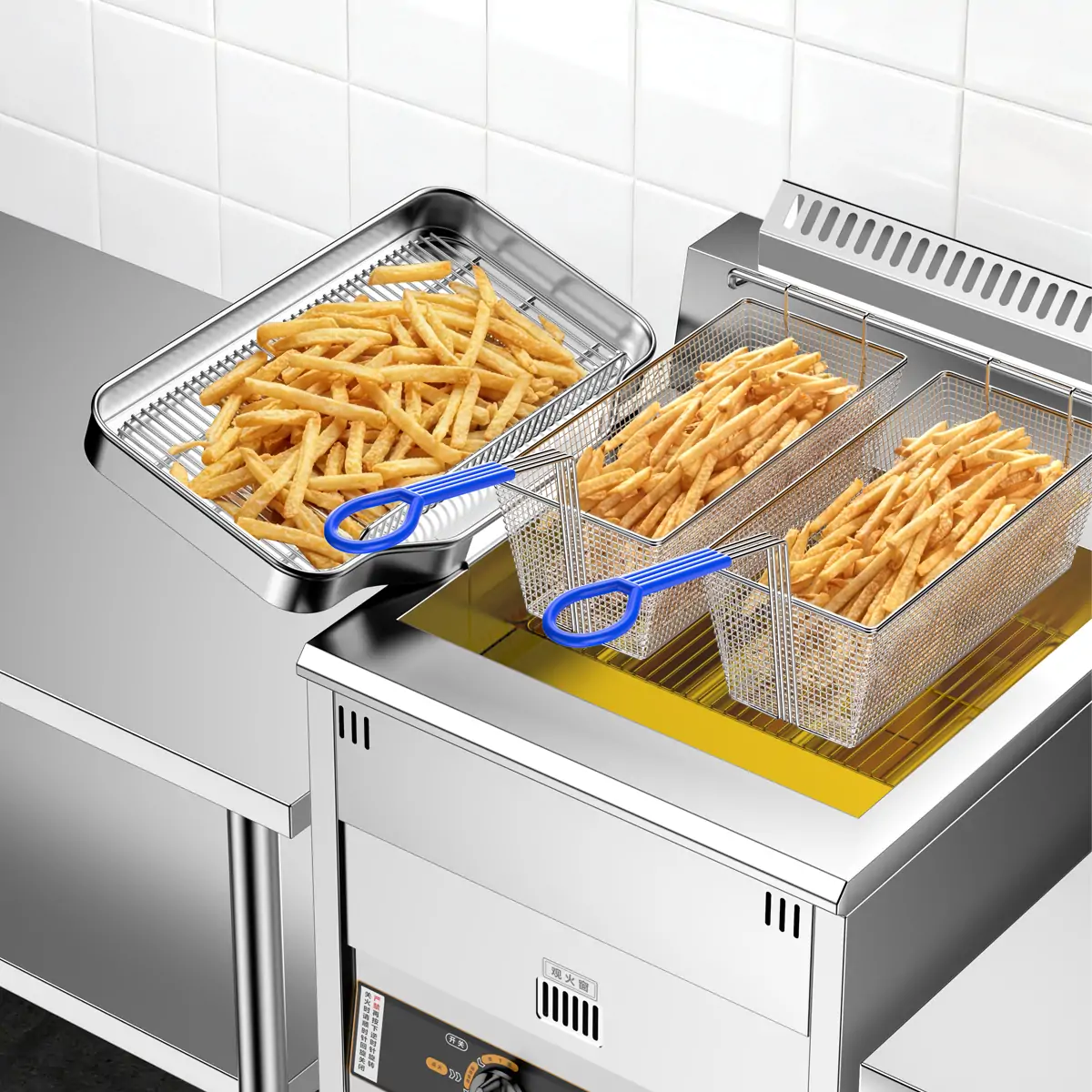 HW-RQ-WG003 commercial deep fryer cooking application
