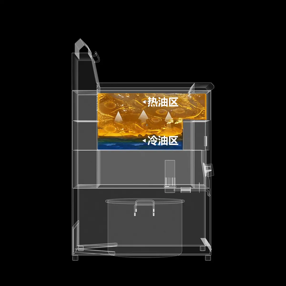 HW-RQ-WG003 deep cold zone commercial fryer