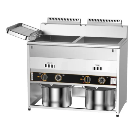 HW RQ WG003 double commercial deep fryer manufacturer natural gas fryer