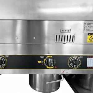 HW RQ WG003 F double commercial gas fryer supplier with dual temperature controls