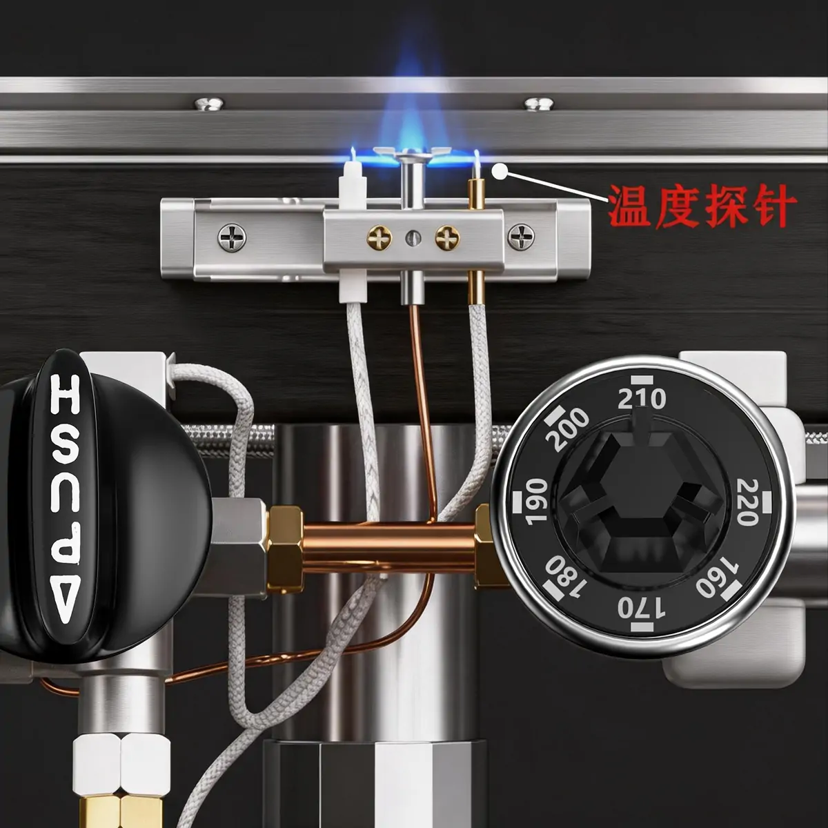 HW RQ WG003 double commercial fryer wholesale gas ignition and temperature control