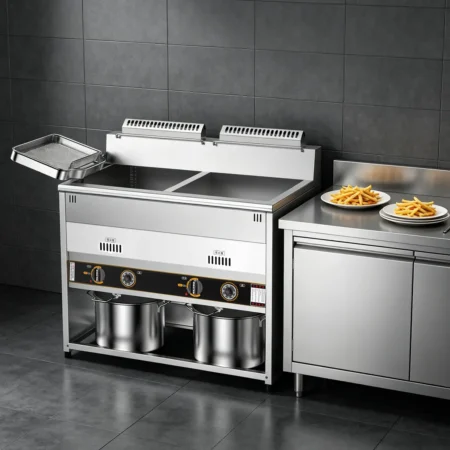 HW RQ WG003 F restaurant deep fryer wholesale application in commercial kitchen