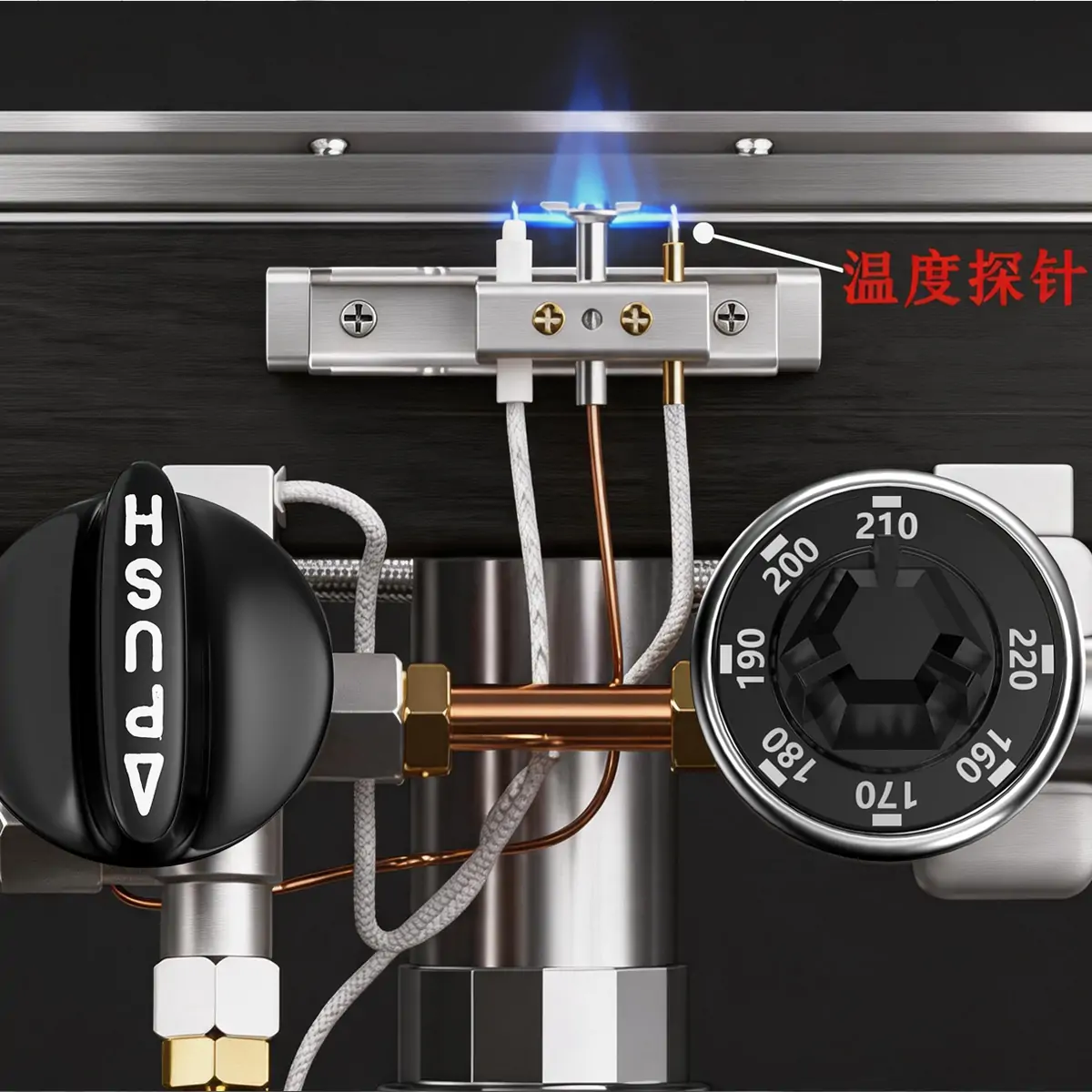 HW-RQ-WG004 commercial LPG gas fryer manufacturer temperature control system