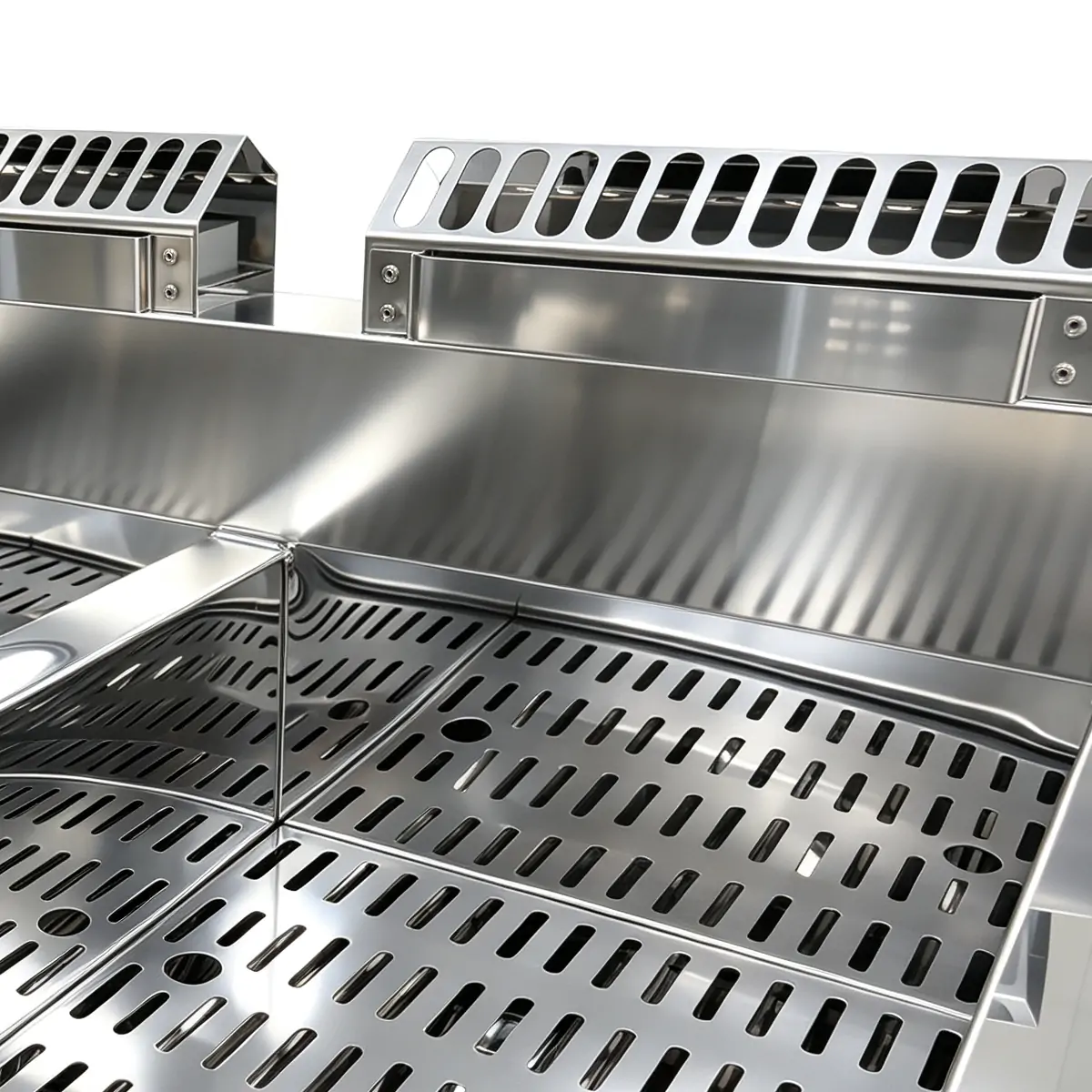 HW-RQ-WG001-D twin frying tanks with divider