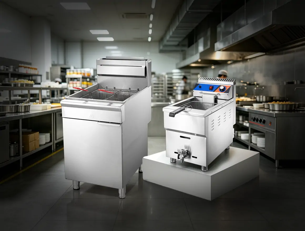 commercial gas deep fryer manufacturer for restaurant kitchen