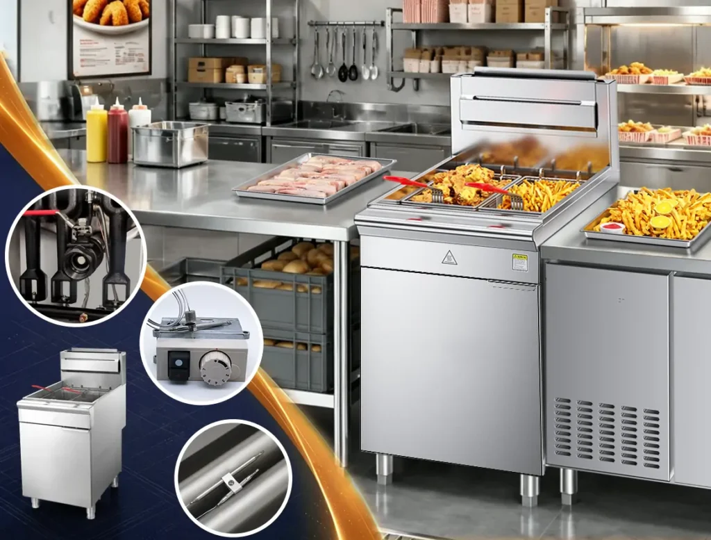 commercial gas deep fryer manufacturer for restaurant kitchen