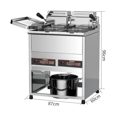 EF001 ZN08 commercial electric fryer factory 30L double tank upright model