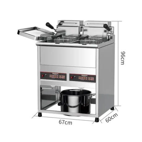 EF001 ZN07 commercial deep fryer manufacturer 20L double tank upright model