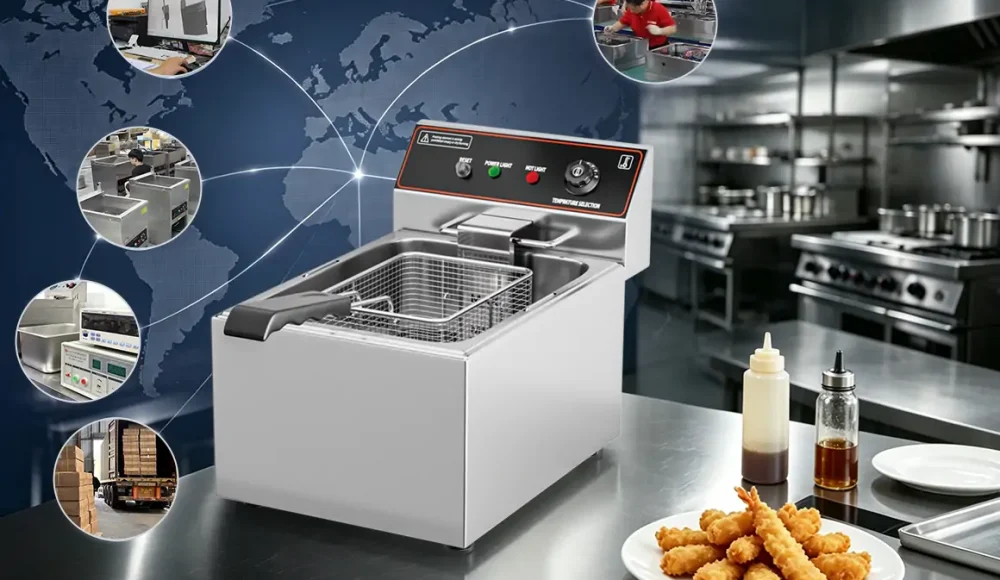 Shangbang commercial deep fryer manufacturer in China providing OEM stainless steel electric fryer factory solutions for global restaurant and distributor buyers.
