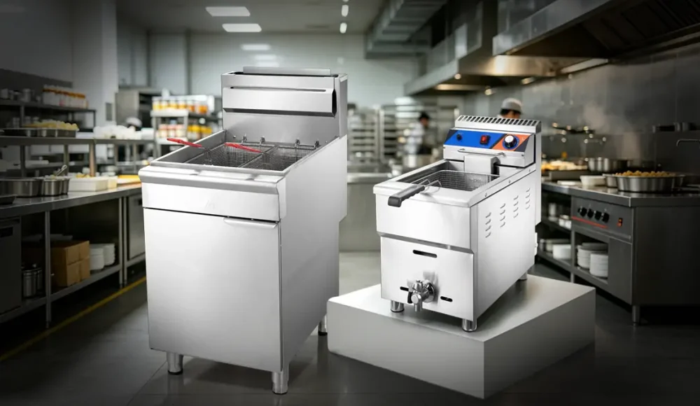 commercial gas deep fryer manufacturer for restaurant kitchen